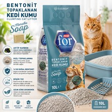 Flexi For Bentonit Topaklanan Kedi Kumu 10L Marsilya Sabunu Kokulu Doğal Kedi Kumu