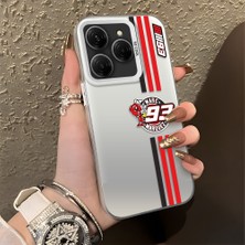 Ucuc Tecno Spark 20 Pro 4g/5g Uyumlu Sert Akrilik Arka Silikon Kenar Lens Koruma Şık Baskı Kılıf