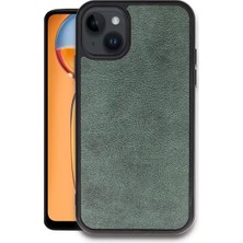 Sh Ticaret Iphone 15 Kılıf Aras Deri Kapak - Koyu Yeşil