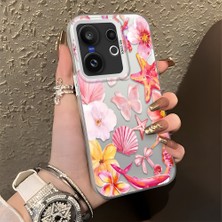 Ucuc Vivo X200 Fe Uyumlu Sert Akrilik Arka Silikon Kenar Lens Koruma Şık Baskı Kılıf