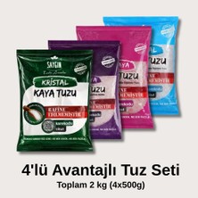 Saygın %100 Doğal Kaya Tuzu - 4'lü Avantajlı Tuz Seti 4X500G