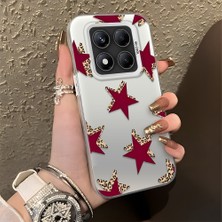 Ucuc Xiaomi Redmi Note 14 Pro 4g/5g Uyumlu Sert Akrilik Arka Silikon Kenar Lens Koruma Şık Baskı Kılıf