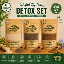 Anadolu Şifa Harput Karnıyarık Otu Kabuğu Tozu, Chia ve Keten Tohumu Doğal 3’lü Set 50 gr X3