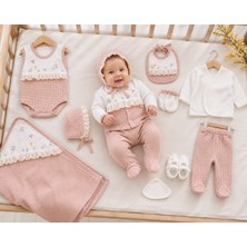 Baby Turp %100 Organik Pamuk Kız Bebek Waffle  Hastane Çıkış Setti 10 Parça