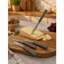 Savarga 5 Parça  Uzun Kahvaltı Bıçak - Gri Mermer Desen Saplı 16.5 cm (4801)