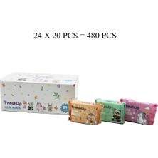 Savarga Freshup Mini 24X20PCS = 480 Pcs Cep Islak Mendil Mix (4801)