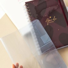 Paperora Charm Takılabilen A5 Şeffaf Ajanda Defter Kılıfı – Spiralli Lastikli Modellerle Uyumlu