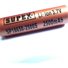 Supex ICR18500-1500MA 3.7V 3c Lityum Ion Pil