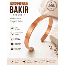 Wedo %100 Saf Bakır Bileklik Ayarlanabilir Unisex Minimal Tasarım Bilezik