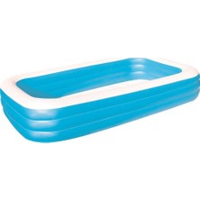 Bestway 54009 Dikdörtgen Şişme Aile Havuzu Seti 305 cm x 183 cm x 56 cm Dayanıklı Malzeme ile