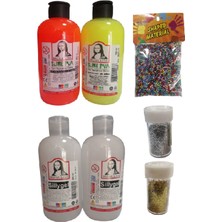 Südor Mona Lisa Slime Yapma Seti 250 ml 4 Adet Çok Renkli Köpük ve Toz Sim İçerir
