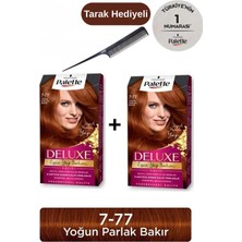 Palette Deluxe 7-77 Yoğun Parlak Bakır x 2 Adet + Gliss Tarak