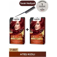 Palette Deluxe Yoğun Renkler 7-887 Ateş Kızılı x 2 Adet + Gliss Tarak