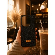 MMP Shop Infinix Hot 50 Pro Plus Uyumlu Içi Kadife Elmas Tasarımlı Taşlı Parlak Pırlanta Silikon Kılıf