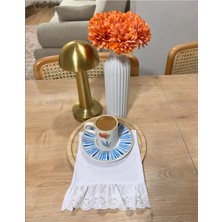 Nurgita Home Fistolu Ucu Fırfırlı Kahve Sunum Peçetesi & Kokteyl Peçete & Bardak Altlığı