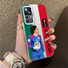 Ucuc Xiaomi Mi 12T/12T Pro Uyumlu Sert Akrilik Arka Silikon Kenar Lens Koruma Şık Baskı Kılıf