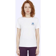 Kappa Logo Carla Kadın Beyaz Oversize Tişört