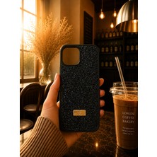 MMP Shop Iphone 15 Uyumlu Içi Kadife Elmas Tasarımlı Taşlı Parlak Pırlanta Silikon Kılıf