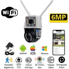 O-Kam 3012 Çift Lens Wifi Ptz Kamera - Adaptör Hediyeli