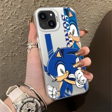 Ucuc iPhone 13/14 Uyumlu Sert Akrilik Arka Silikon Kenar Lens Koruma Şık Baskı Kılıf