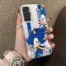 Ucuc Samsung Galaxy M34 Uyumlu Sert Akrilik Arka Silikon Kenar Lens Koruma Şık Baskı Kılıf