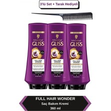 Gliss Full Hair Wonder Dökülme Karşıtı Saç Bakım Kremi 360 mlx3 Adet