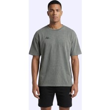 Kappa Jona Tshirt Erkek Antrasit Oversize Tişört