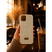 MMP Shop Iphone 16 Uyumlu Içi Kadife Elmas Tasarımlı Taşlı Parlak Pırlanta Silikon Kılıf