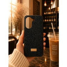 MMP Shop Xiaomi Poco X7 Pro Uyumlu Içi Kadife Elmas Tasarımlı Taşlı Parlak Pırlanta Silikon Kılıf