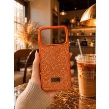 MMP Shop Iphone 17 Pro Max Uyumlu Içi Kadife Elmas Tasarımlı Taşlı Parlak Pırlanta Silikon Kılıf