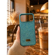MMP Shop Iphone 17 Pro Max Uyumlu Içi Kadife Elmas Tasarımlı Taşlı Parlak Pırlanta Silikon Kılıf