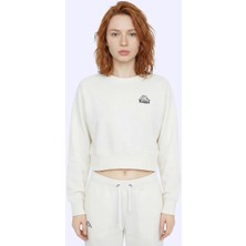 Kappa Logo Cindyna Kadın Ekru  Regular Sweatshirt