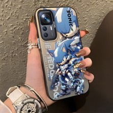 Ucuc Xiaomi Mi 12T/12T Pro Uyumlu Sert Akrilik Arka Silikon Kenar Lens Koruma Şık Baskı Kılıf