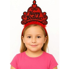 Zero Land Semeglbl Kırmızı Happy Birthday Prenses Tacı – Doğum Günü Taç Aksesuarı