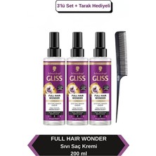 Gliss Full Hair Wonder Dökülme Karşıtı Sıvı Saç Kremi 200 mlx3 Adet