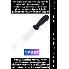 Wintoup #spatula Ergonomik Tutuş Kaymaz Mutfak Tatlı Kek Krema Krem Şanti Ganaj Çikolata Sos Sürme Kesme Yayma Düzeltme Çelik L Tipi Pastacı Spatulası
