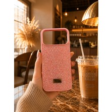 MMP Shop Iphone 17 Pro Uyumlu Içi Kadife Elmas Tasarımlı Taşlı Parlak Pırlanta Silikon Kılıf