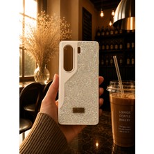 MMP Shop Tecno Camon 40 Uyumlu Içi Kadife Elmas Tasarımlı Taşlı Parlak Pırlanta Silikon Kılıf