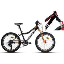 Carraro Speed 200 Erkek Çocuk Bisikleti 300H V 20 Jant 7 Vites Siyah Kırmızı Beyaz
