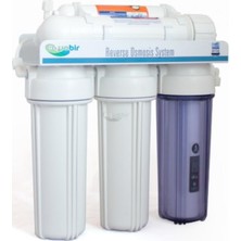 Aquabir Açık Kasa 5 Filtreli Çift Karbon Filtreli Pompasız Su Arıtma Cihazı + Lüks Musluklu