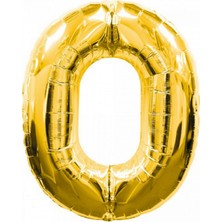 Zero Land Semeglbl 0 Rakamlı Folyo Balon Gold Renk  40 Inç