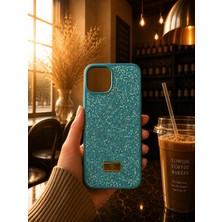 MMP Shop Iphone 16 Uyumlu Içi Kadife Elmas Tasarımlı Taşlı Parlak Pırlanta Silikon Kılıf
