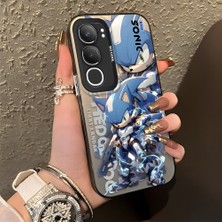 Ucuc Vivo Y29 5G(V2420) Uyumlu Sert Akrilik Arka Silikon Kenar Lens Koruma Şık Baskı Kılıf
