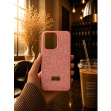 MMP Shop Oppo Reno 14F Uyumlu Içi Kadife Elmas Tasarımlı Taşlı Parlak Pırlanta Silikon Kılıf