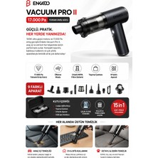 Alıç Enkado Vacuum Pro Iı Şarjlı Araç Süpürgesi 17000 Pa Kablosuz El Süpürgesi Hepa Filtreli 9 Aparatlı 100W Mini Süpürge