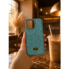 MMP Shop Iphone 14 Pro Max Uyumlu Içi Kadife Elmas Tasarımlı Taşlı Parlak Pırlanta Silikon Kılıf