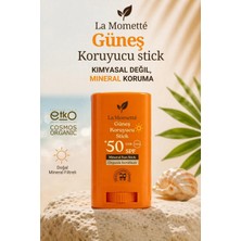 La Momette 50+ Spf %100 Mineral Filtreli Doğal-Organik Güneş Koruyucu Stick (Bebekler ve Tüm Aile Için)