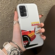 Ucuc Samsung Galaxy A32 4g Uyumlu Sert Akrilik Arka Silikon Kenar Lens Koruma Şık Baskı Kılıf