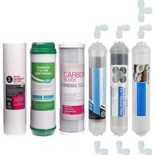 Su Arıtma Cihazı Filtresi 6'lı Set Paket Aşama Membransız