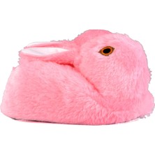 Konfor Tavşan Figürlü Pembe Kadın Panduf Esnek Kumaş Yapısı ile Sıcak Tutma Özelliği